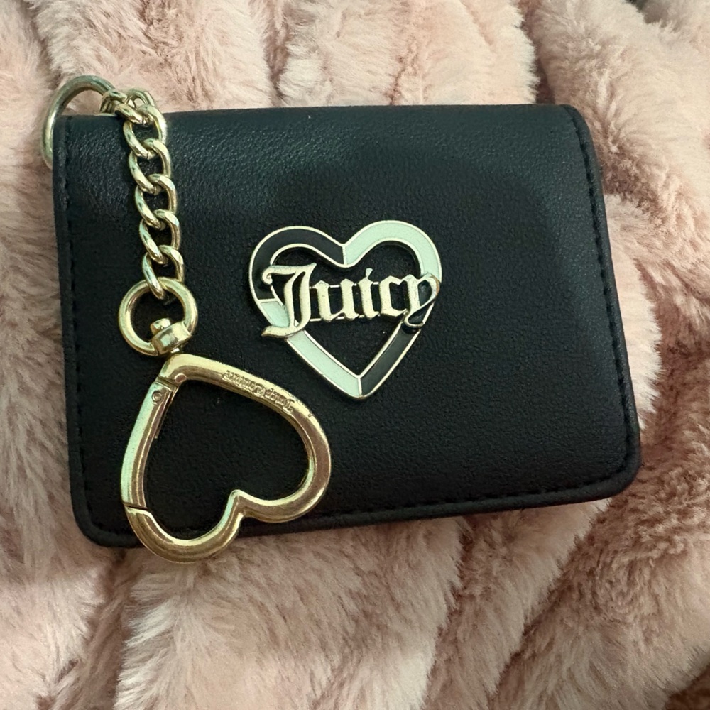 Juicy Couture Cream Wallet with Gold Accents